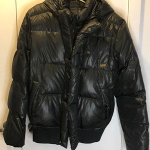 G-STAR RAW down hooded bomber jacket